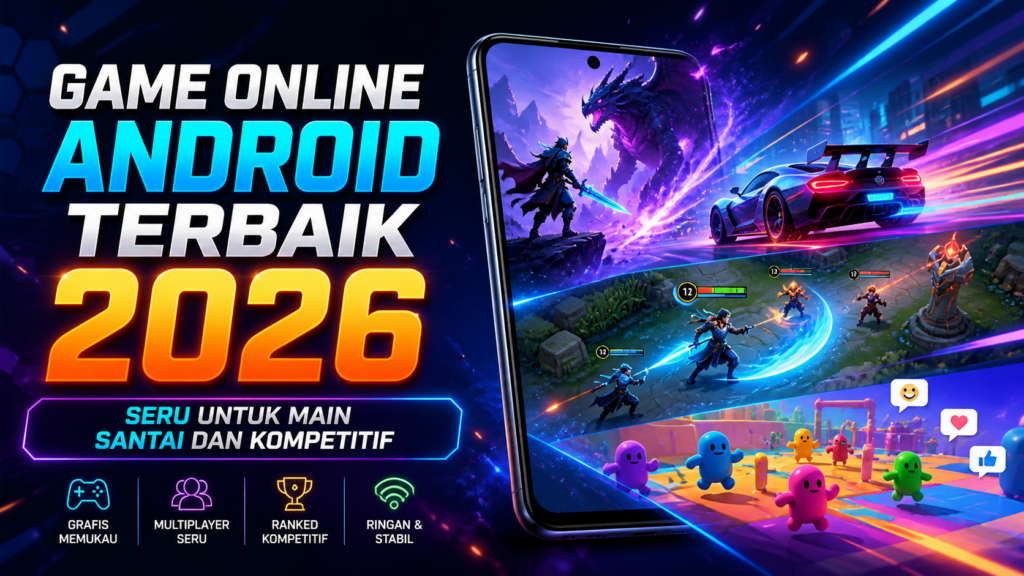 Temukan rekomendasi game online Android terbaik 2026 dengan gameplay seru, grafis menarik, dan cocok dimainkan santai maupun kompetitif.